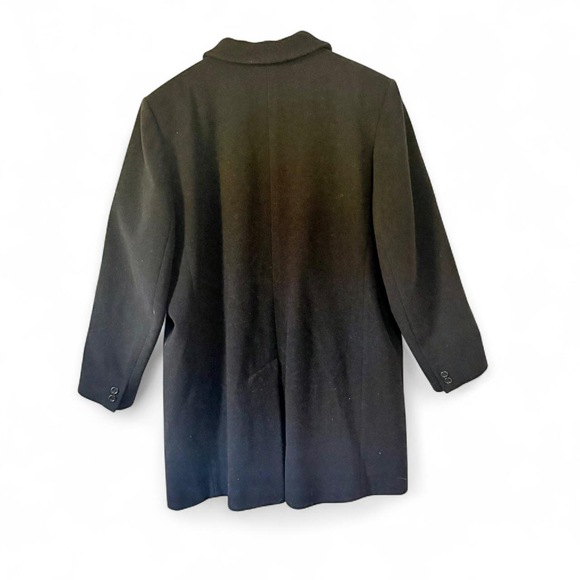 L.L.Bean Vintage L.L. bean black single breasted overcoat peacoat - Picture 3 of 11